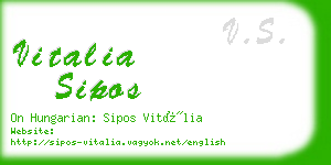 vitalia sipos business card